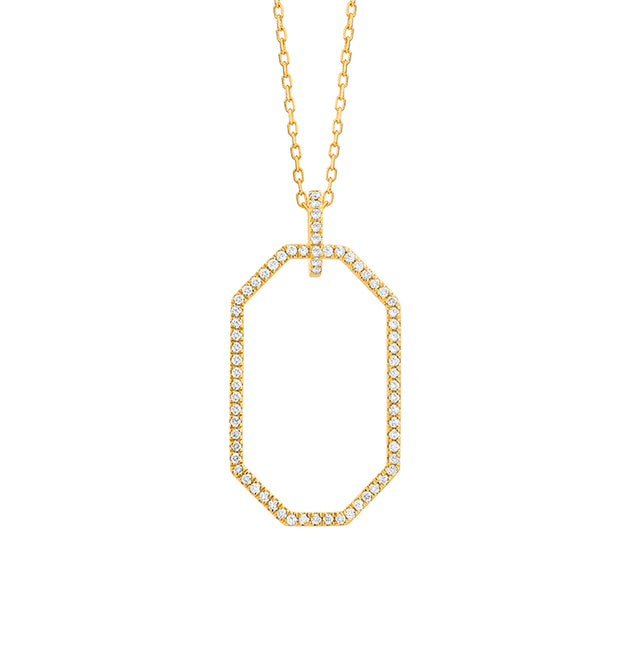 .20 carat total weight diamond geometric pendant on white background – elegant fine jewelry featuring a modern geometric design accented with sparkling diamonds on a delicate chain.
