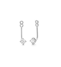 .30 carat total weight diamond shapes earring jackets on white background – elegant fine jewelry featuring geometric diamond-accented jackets designed to enhance stud earrings.
