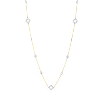 1.25 carat total weight diamond 14K gold statement necklace on white background – bold fine jewelry featuring sparkling diamonds set in a luxurious gold design.