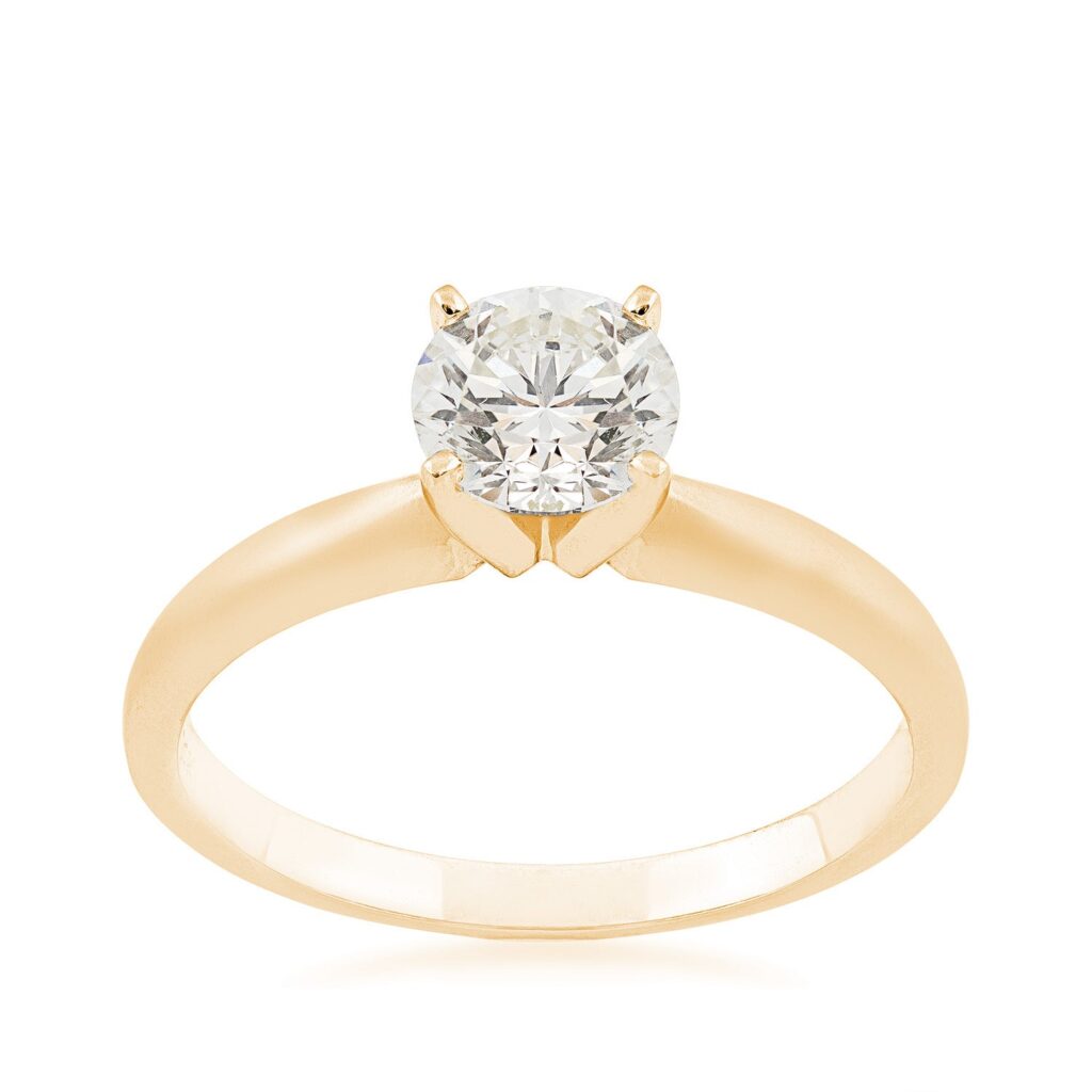 Classic 14K Gold Lab-Grown Diamond Ring