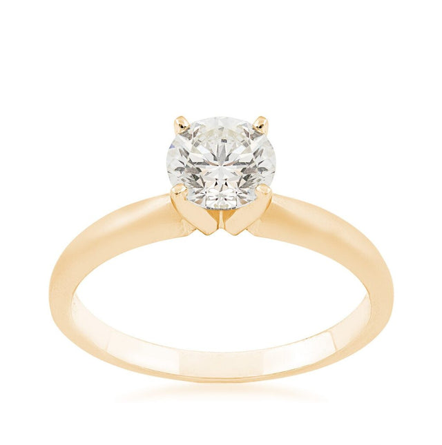 Classic 14K Gold Lab-Grown Diamond Ring