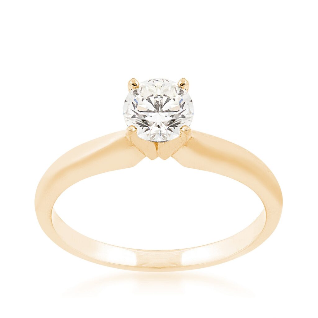 Lab Grown .50 ct Gold Solitaire Ring