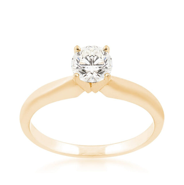 Lab Grown .50 ct Gold Solitaire Ring