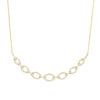 14K gold .33 carat diamond link pendant on white background – elegant fine jewelry featuring a gold link design accented with sparkling diamonds.