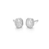14K gold diamond geometric earrings on white background – modern fine jewelry featuring angular shapes accented with sparkling diamonds.