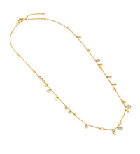14K gold .75 carat total weight bezel diamond necklace on white background – elegant fine jewelry featuring a bezel-set diamond pendant on a delicate gold chain.