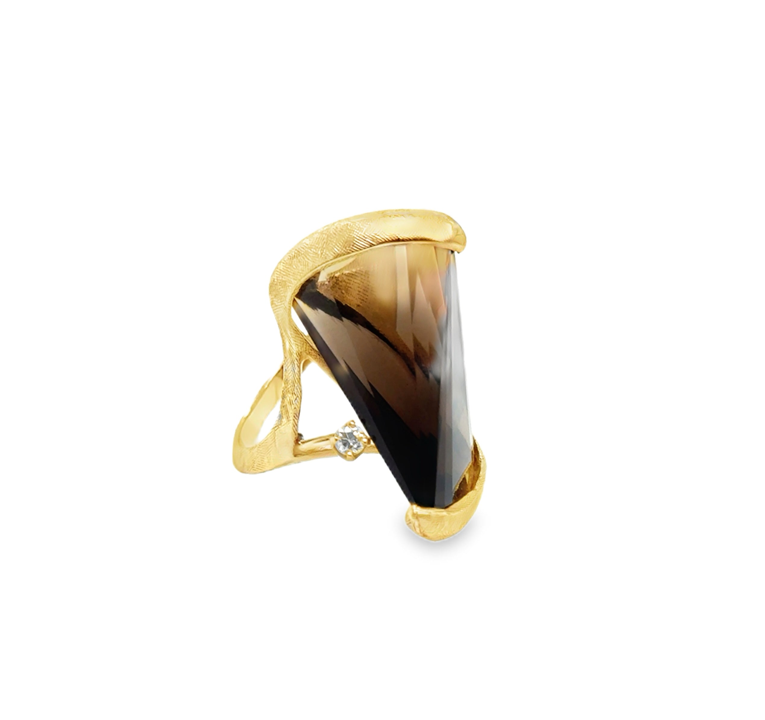 Handcrafted Smokey Topaz Ring