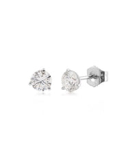 1 carat total weight lab-grown diamond earrings on white background – elegant fine jewelry featuring ethically sourced diamonds in a classic earring setting.