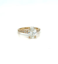 2.12 carat lab-grown diamond engagement ring on white background – elegant fine jewelry featuring a brilliant lab-created center diamond in a classic solitaire or halo setting.