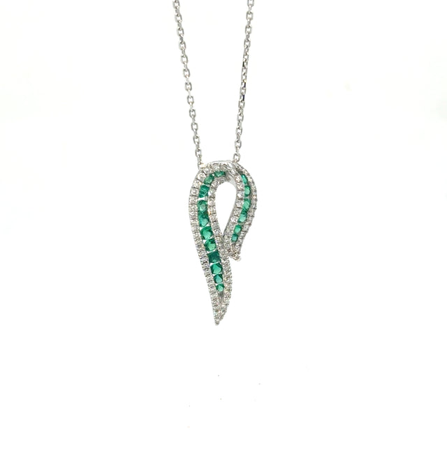 Emerald Diamond Statement Pendant