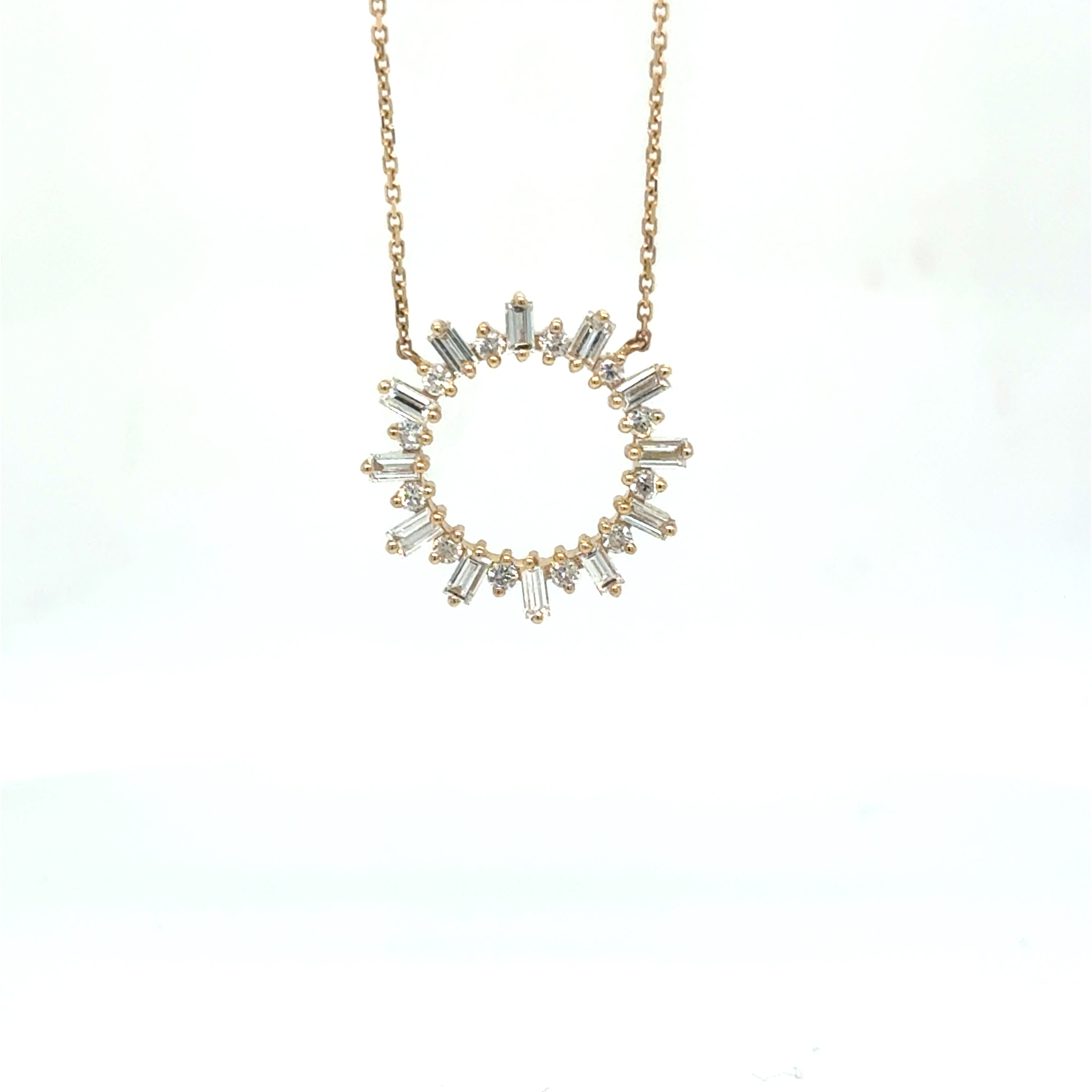 Halo Diamond Statement Necklace