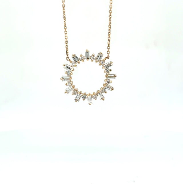 Halo Diamond Statement Necklace