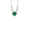 Diamond & Emerald Clover Necklace