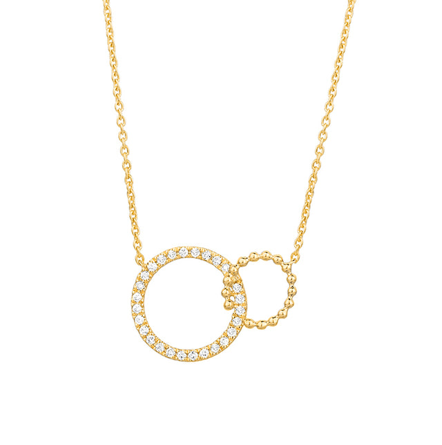 Interlocking Circles Diamond Necklace