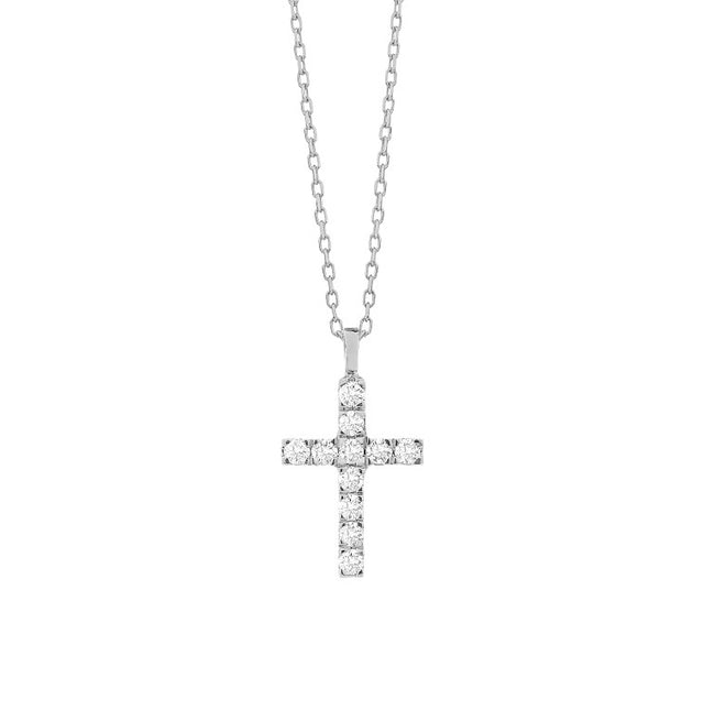 Elegant 14K Diamond Cross