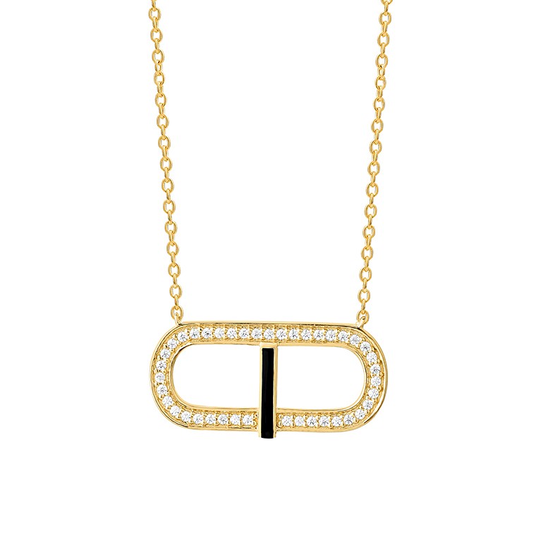 Coraland pendant with 0.14 carat total weight diamonds on white background – delicate fine jewelry featuring a Coraland design accented with sparkling diamonds on a fine chain.