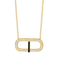 Coraland pendant with 0.14 carat total weight diamonds on white background – delicate fine jewelry featuring a Coraland design accented with sparkling diamonds on a fine chain.