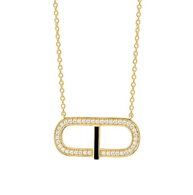 Coraland pendant with 0.14 carat total weight diamonds on white background – delicate fine jewelry featuring a Coraland design accented with sparkling diamonds on a fine chain.