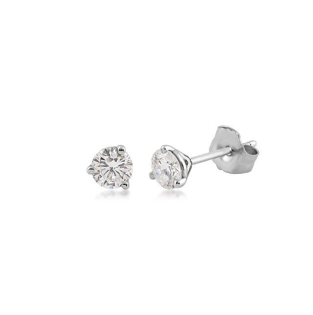.50 carat total weight lab-grown diamond stud earrings on white background – dazzling fine jewelry featuring ethically sourced diamonds in a classic stud setting.