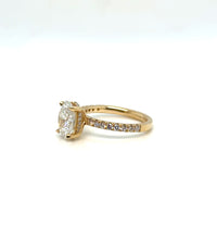 2.01 carat lab-grown diamond Invis halo ring on white background – modern fine jewelry featuring a lab-created center diamond with an invisible halo setting for a seamless sparkle.