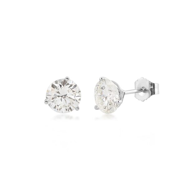 1.5 carat total weight lab-grown diamond stud earrings on white background – sparkling fine jewelry featuring ethically sourced diamonds in a timeless stud setting.